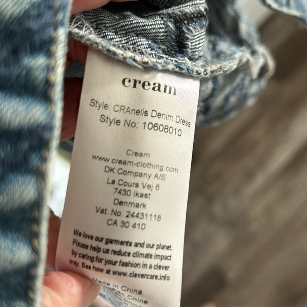 Denim Cutwork & Embroidered Dress by cream - Picture 4 of 13
